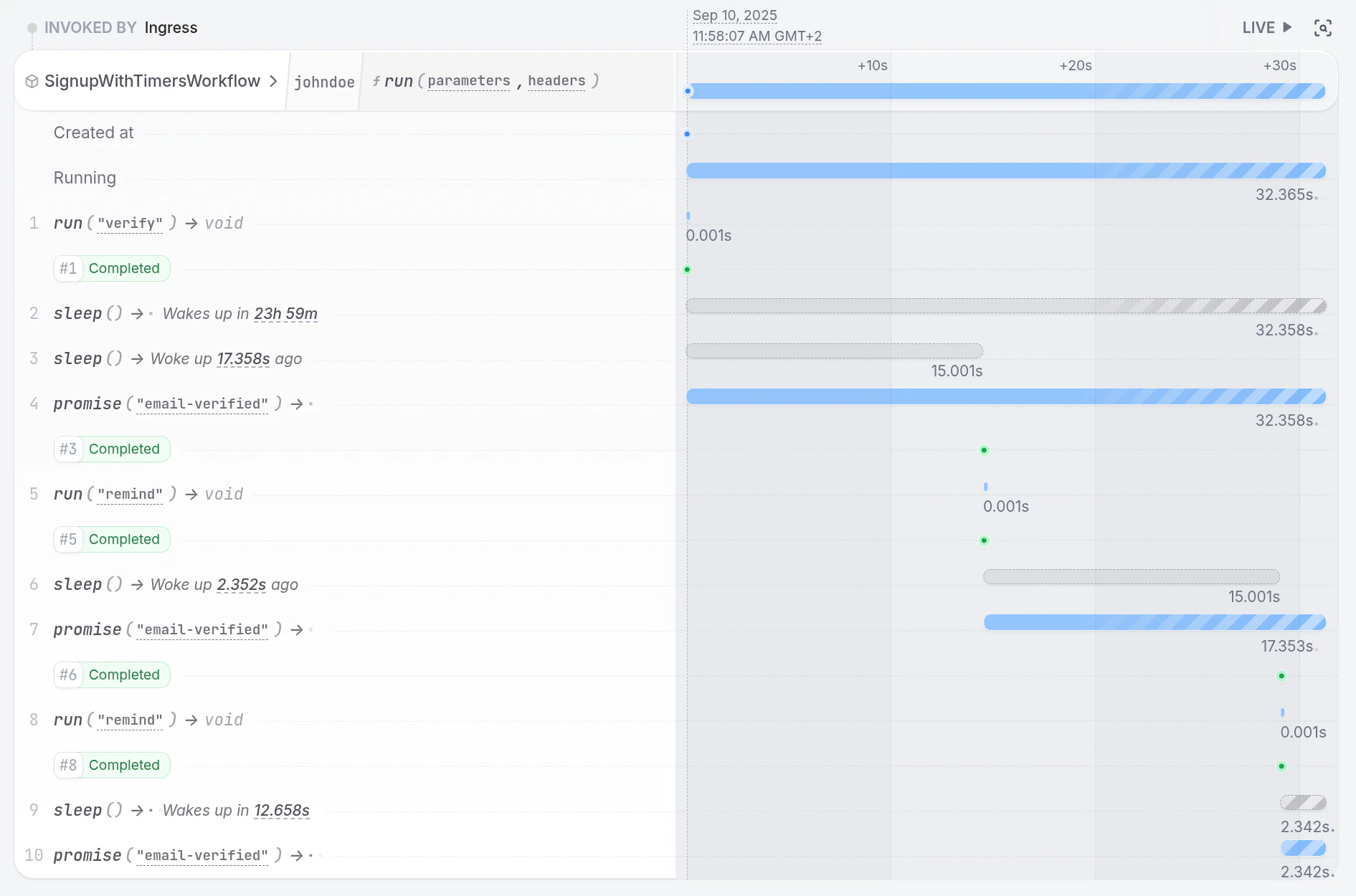 Workflow Timers
