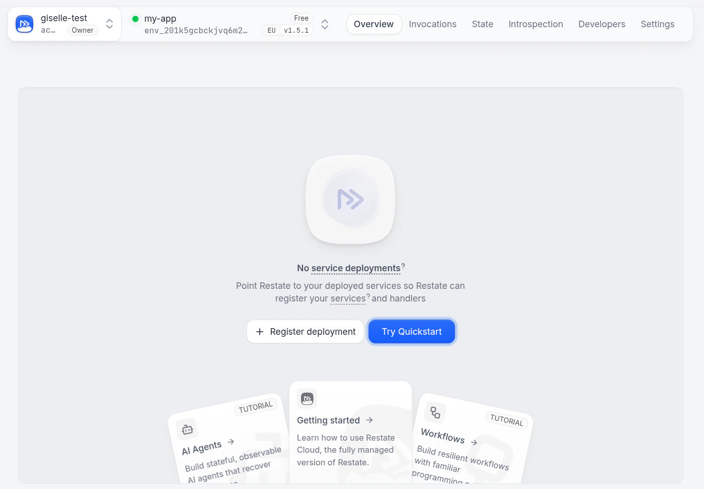 Cloud login quickstart