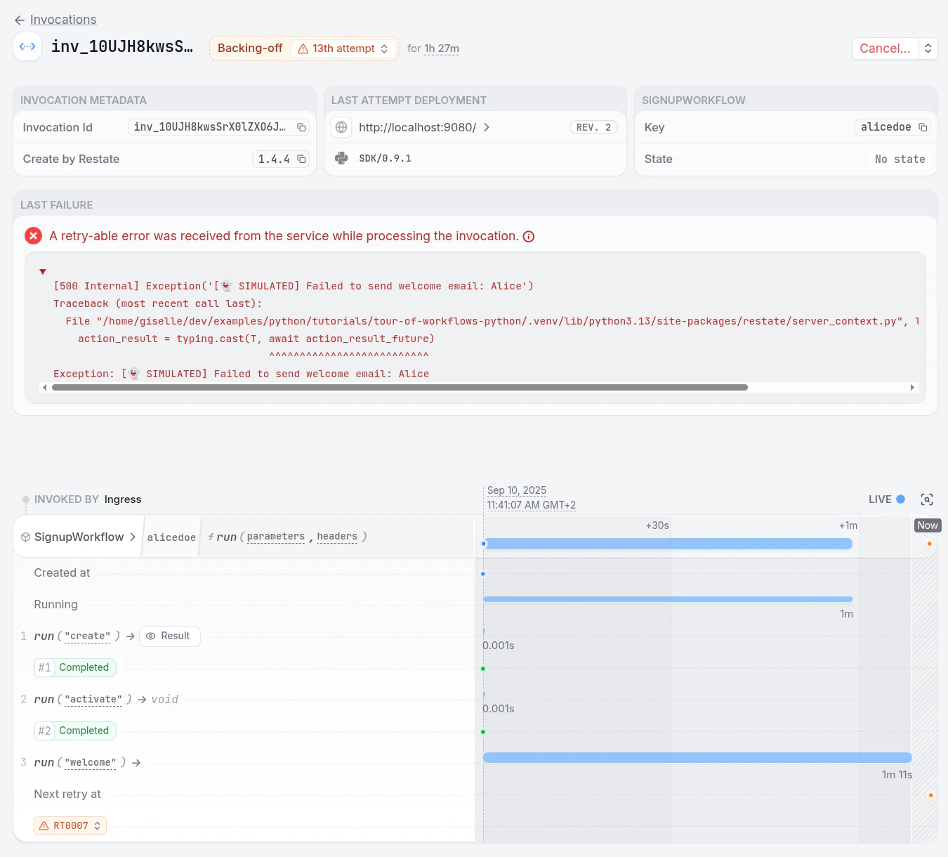 Workflow Retries