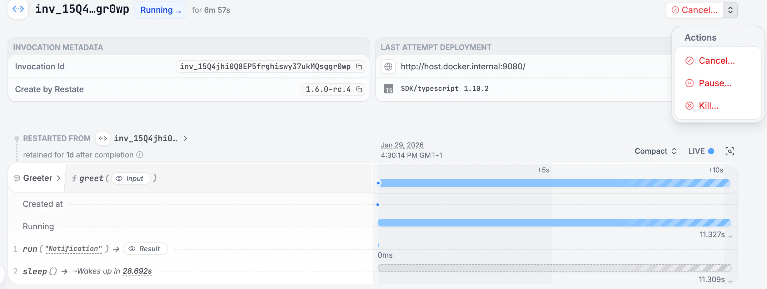 Restart from prefix