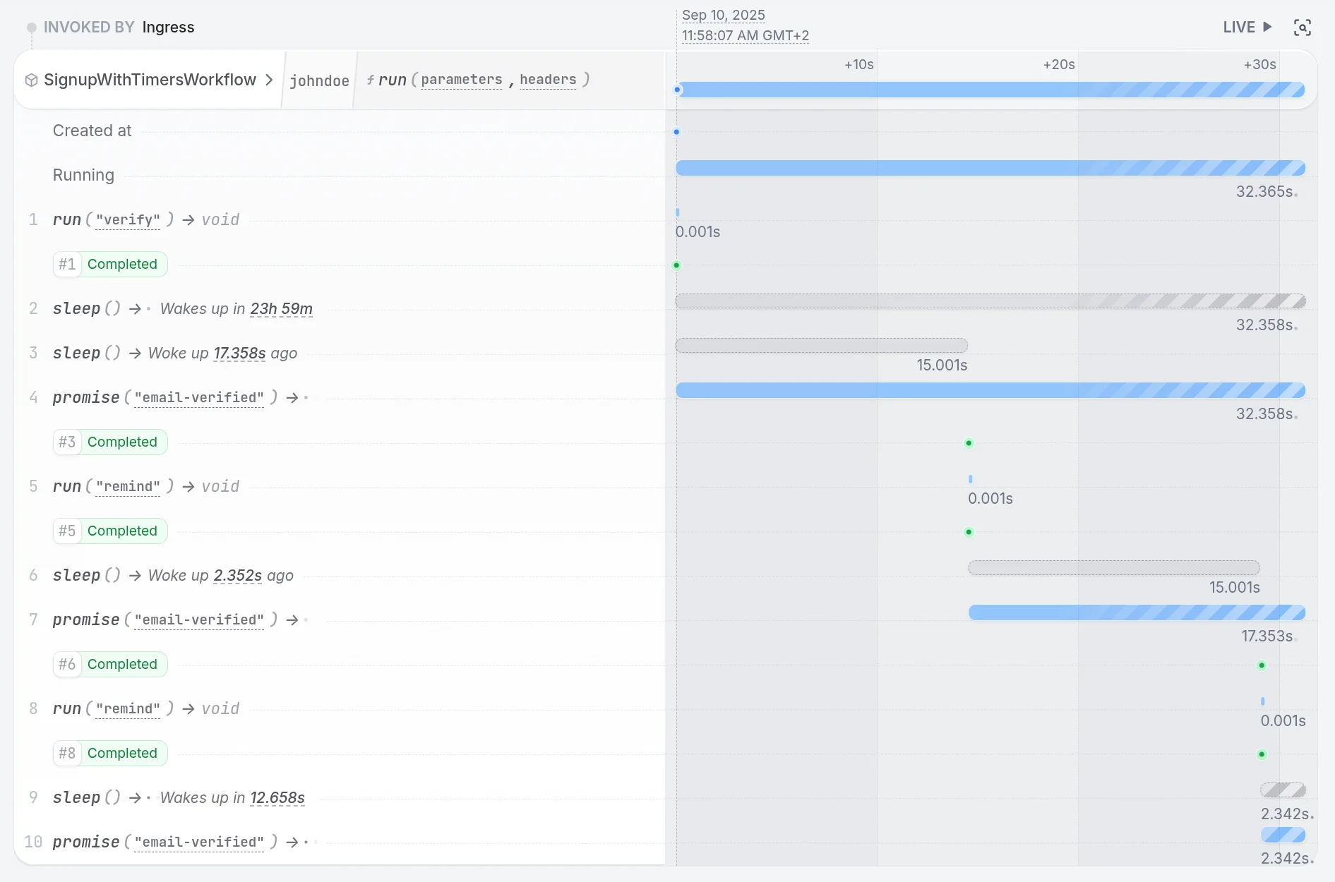 Workflow Timers