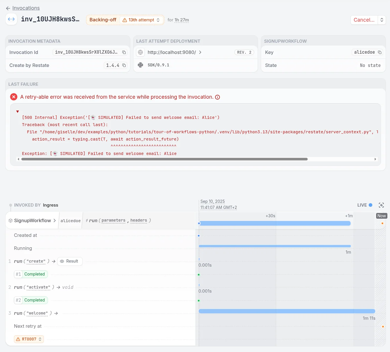 Workflow Retries