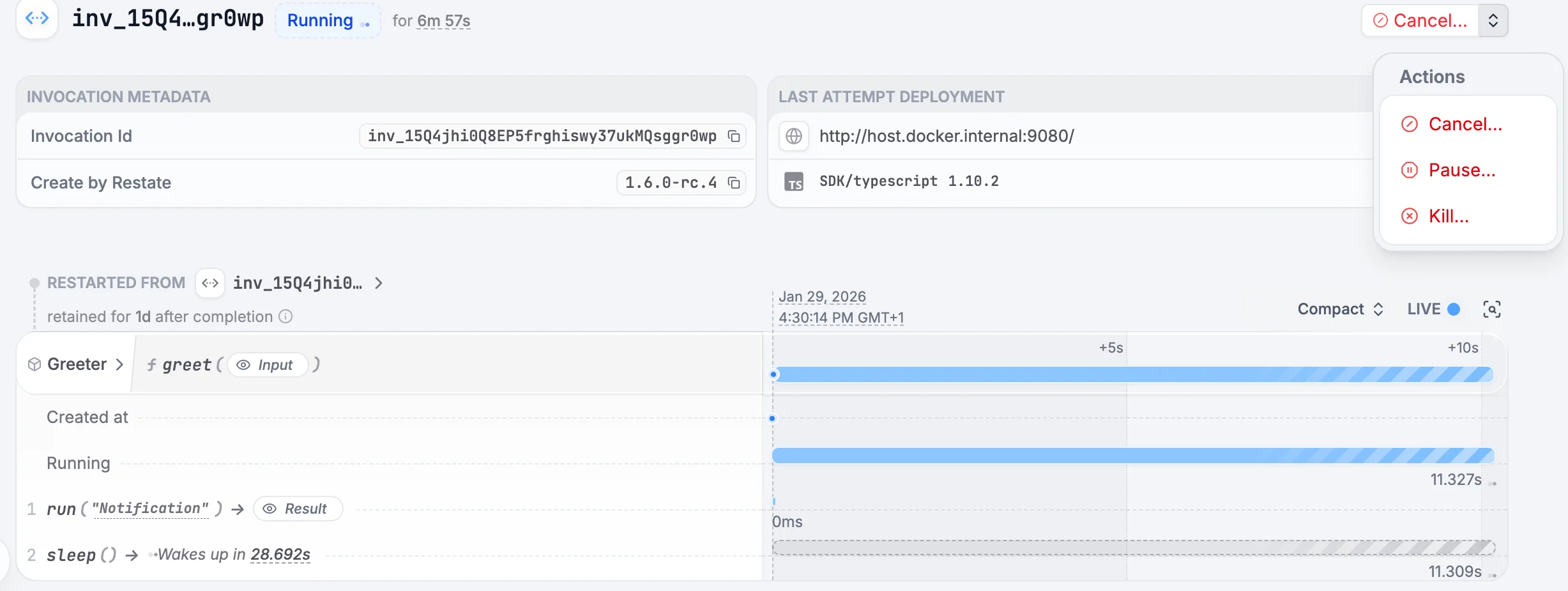 Restart from prefix