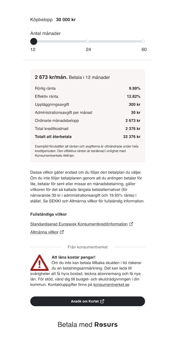Checkout price info page showing fixed amount with price breakdown