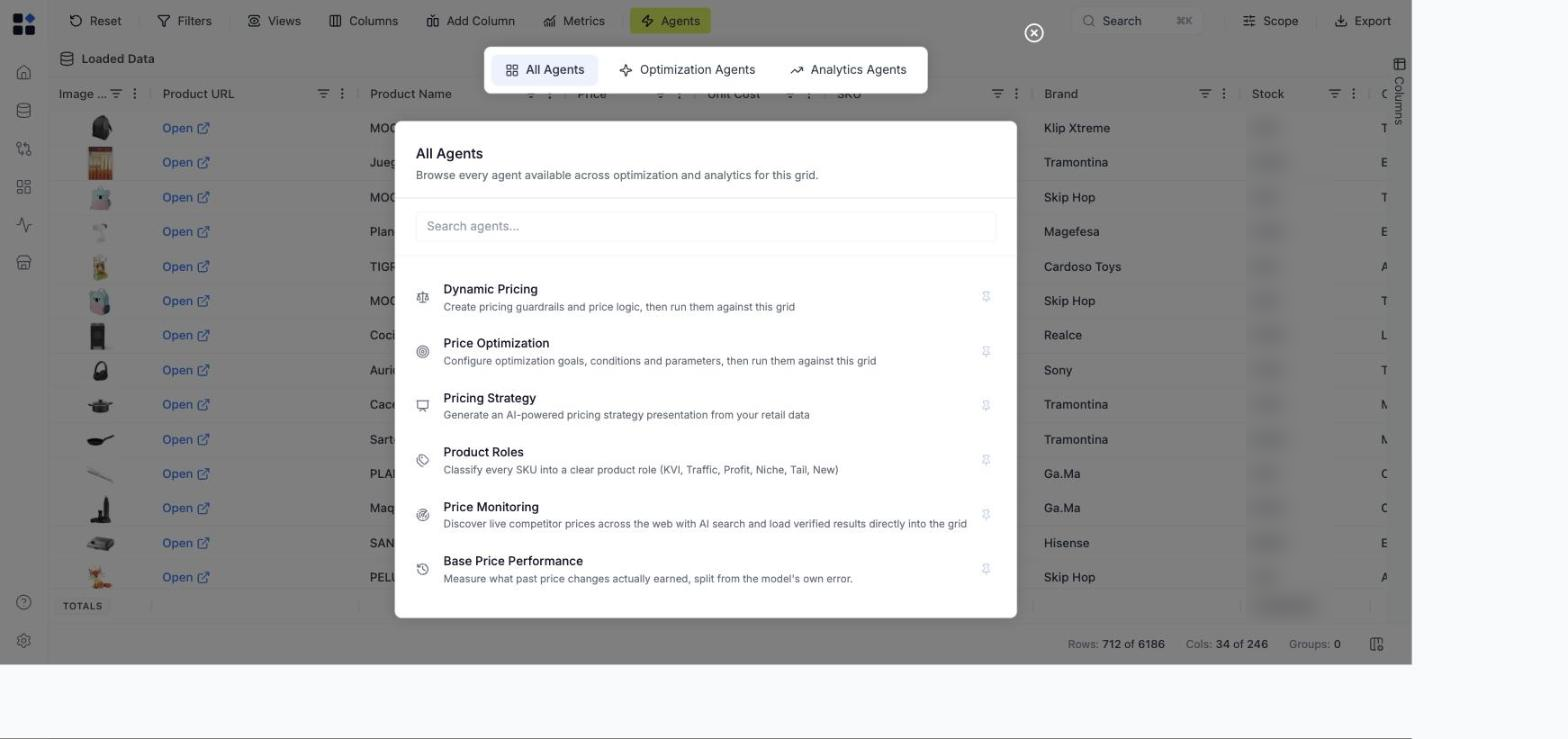 All Agents modal