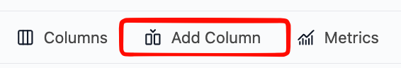 Add Column toolbar button