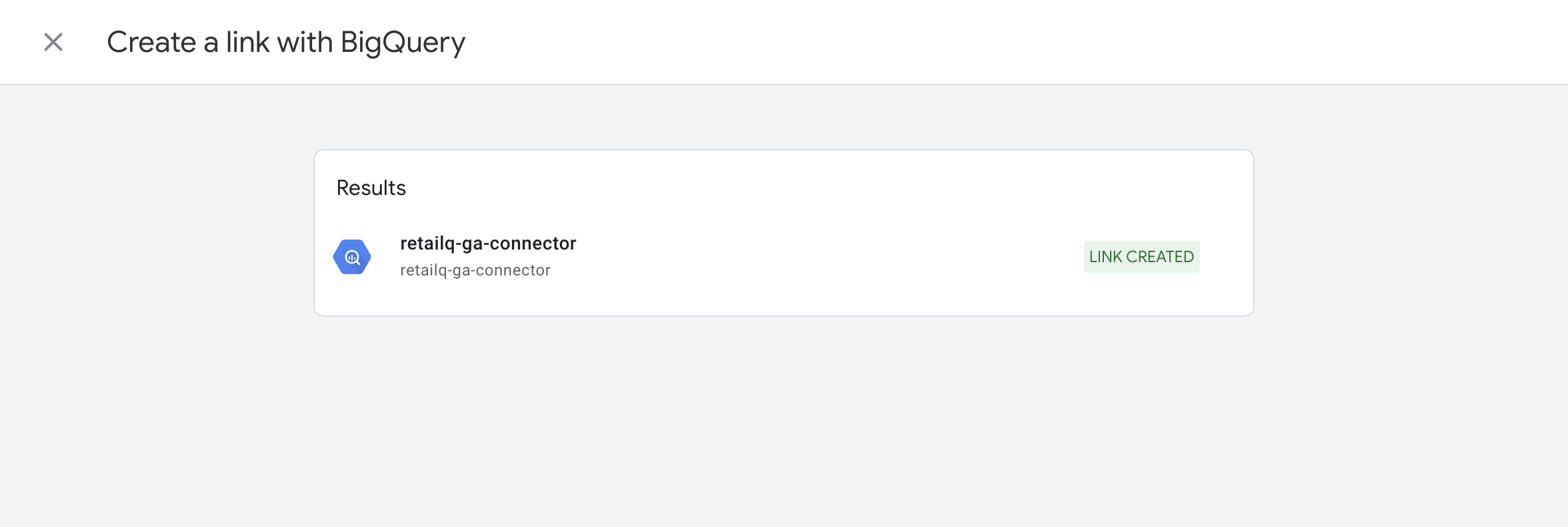 Successfully created the link