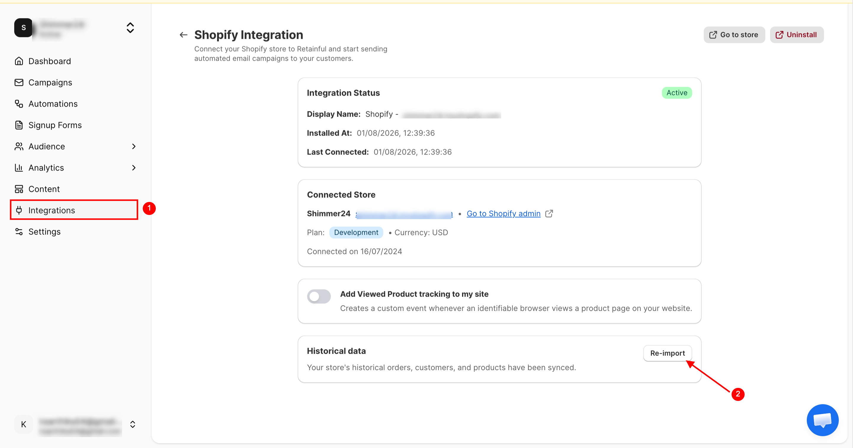 Shopify Re Import