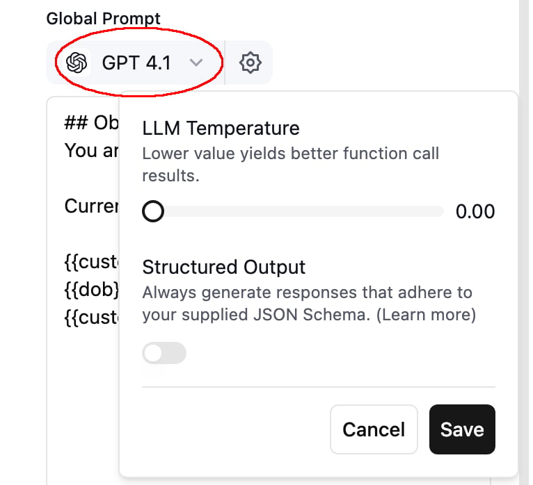 Step 1: Configure global settings - Retell AI