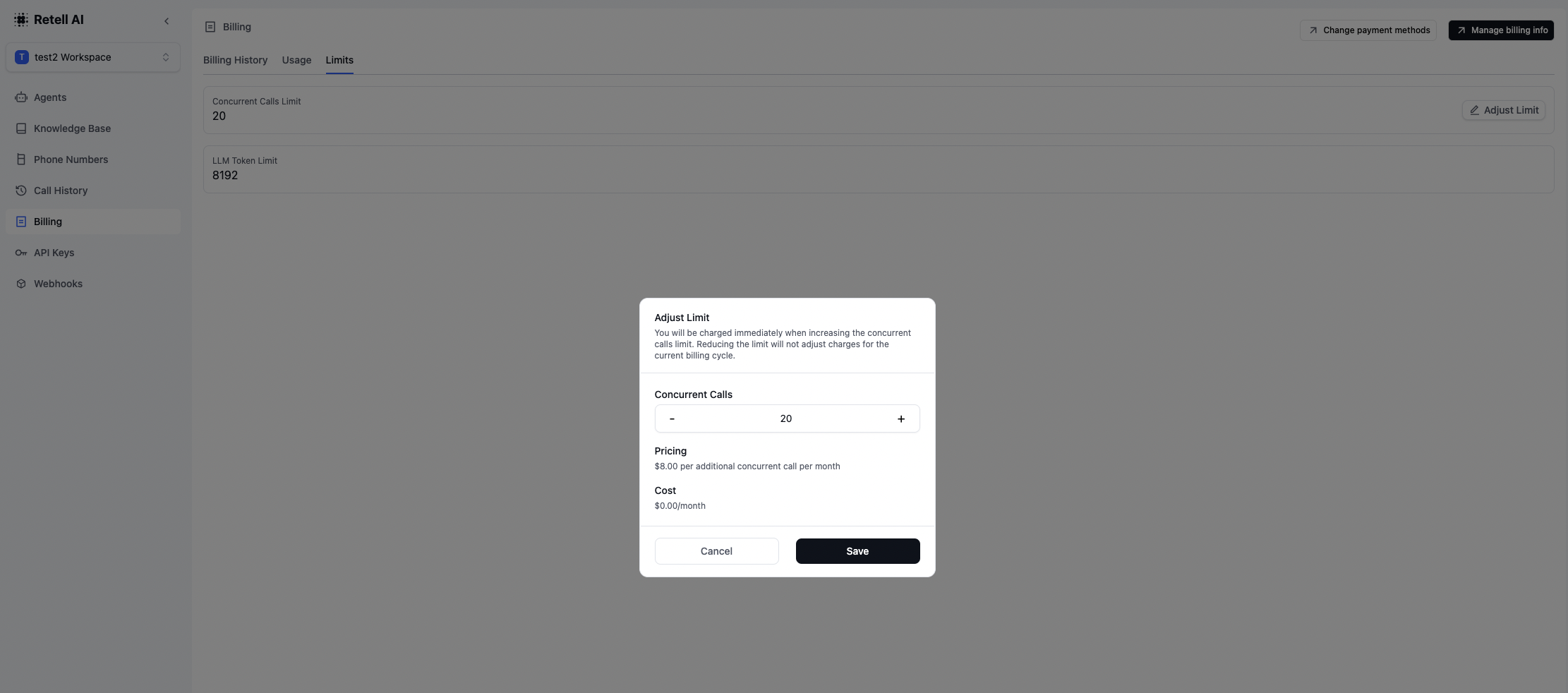 Billing Page