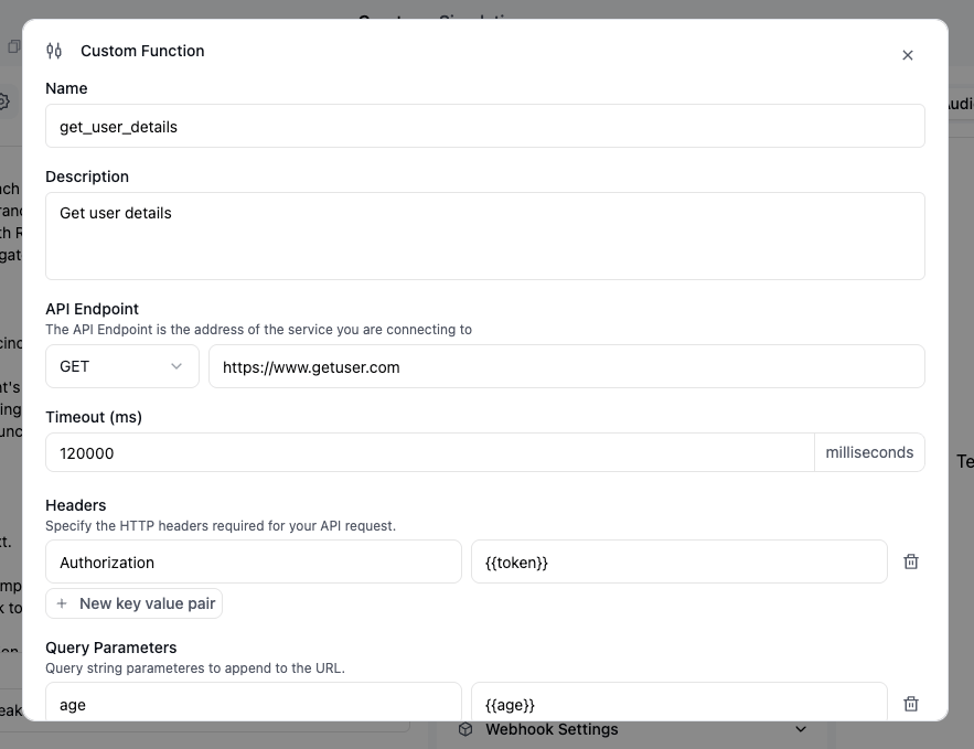 Custom function in conversation flow - Retell AI