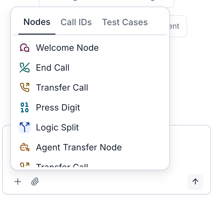 The attach menu in the Conductor message box