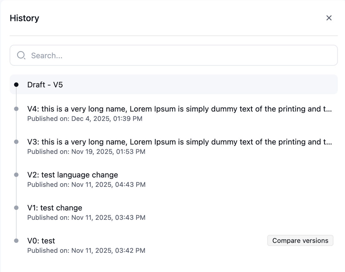 Standard Version Click Compare agent versions - Retell AI
