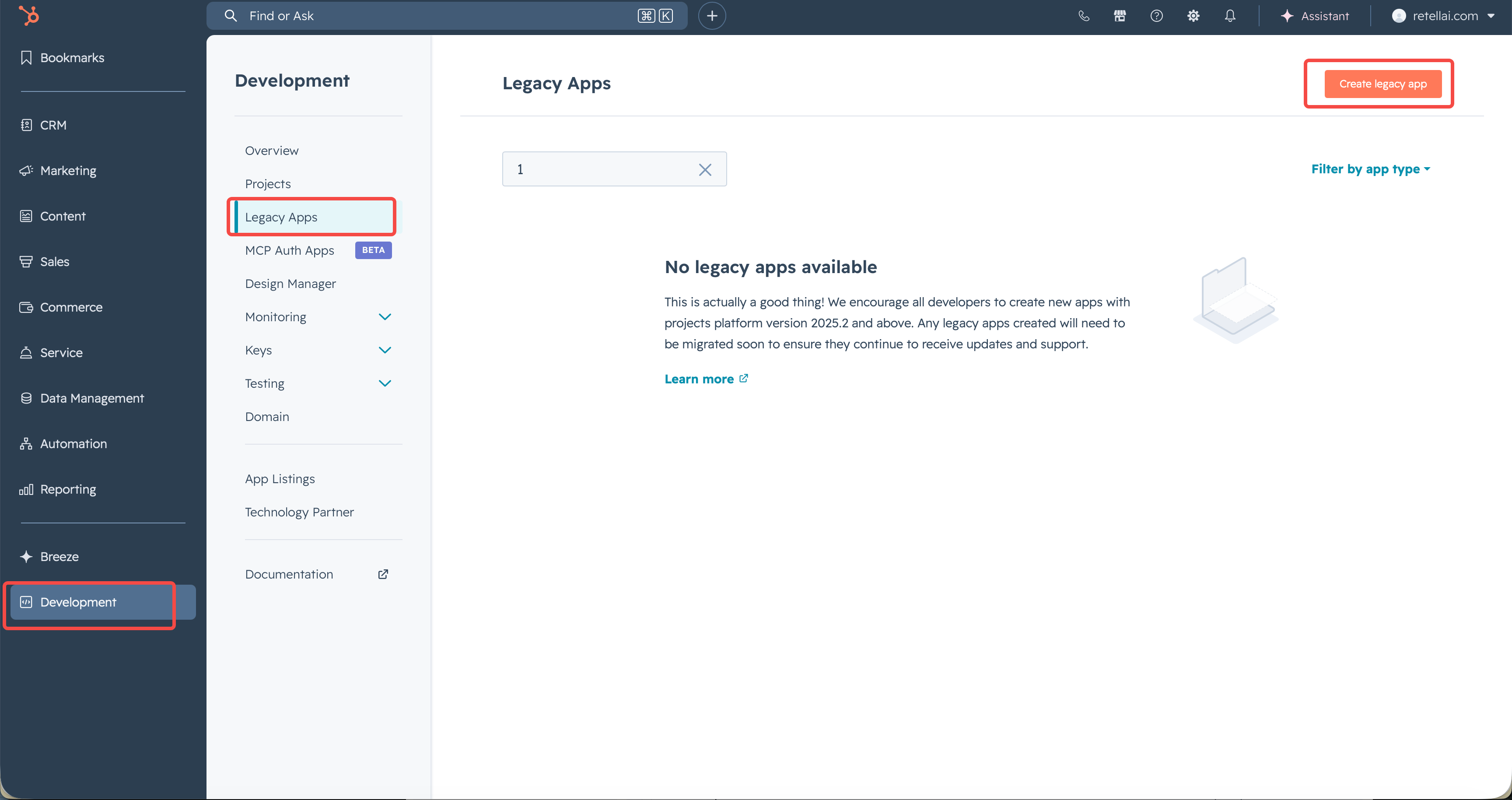Create Private App basic info form