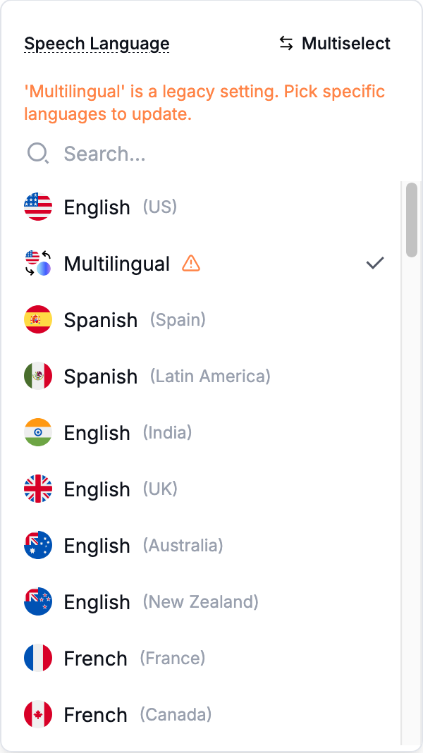 Configure a multilingual agent - Retell AI