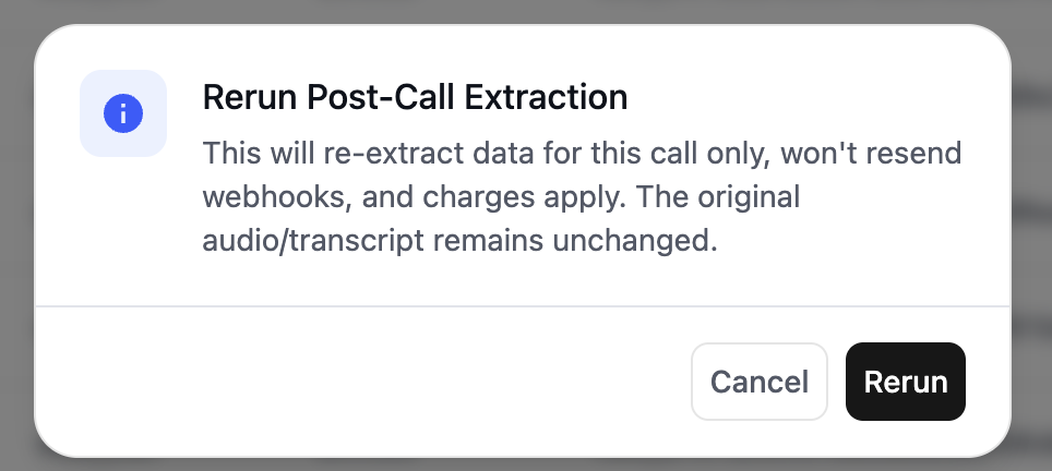 Rerun analysis result