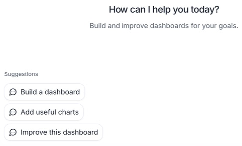 Conductor on Analytics showing Build a dashboard, Add useful charts, and Improve this dashboard.