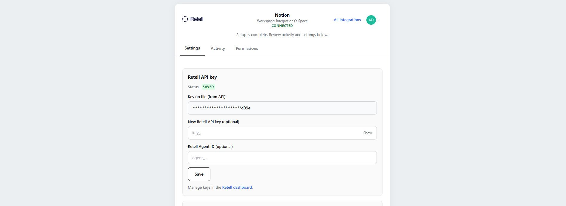 Notion automation configured with the Send webhook action and selected database properties