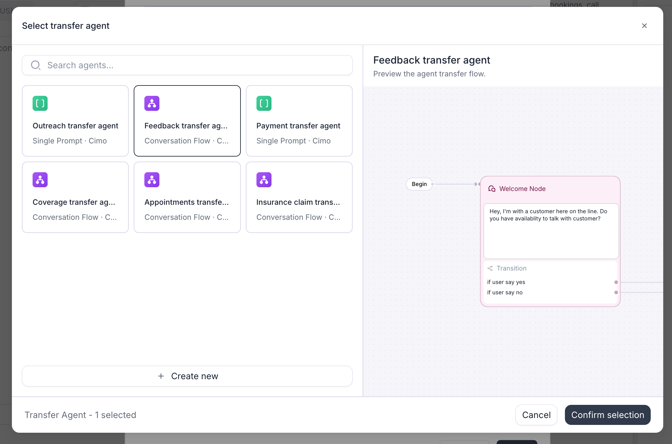 Call transfer node in conversation flow - Retell AI