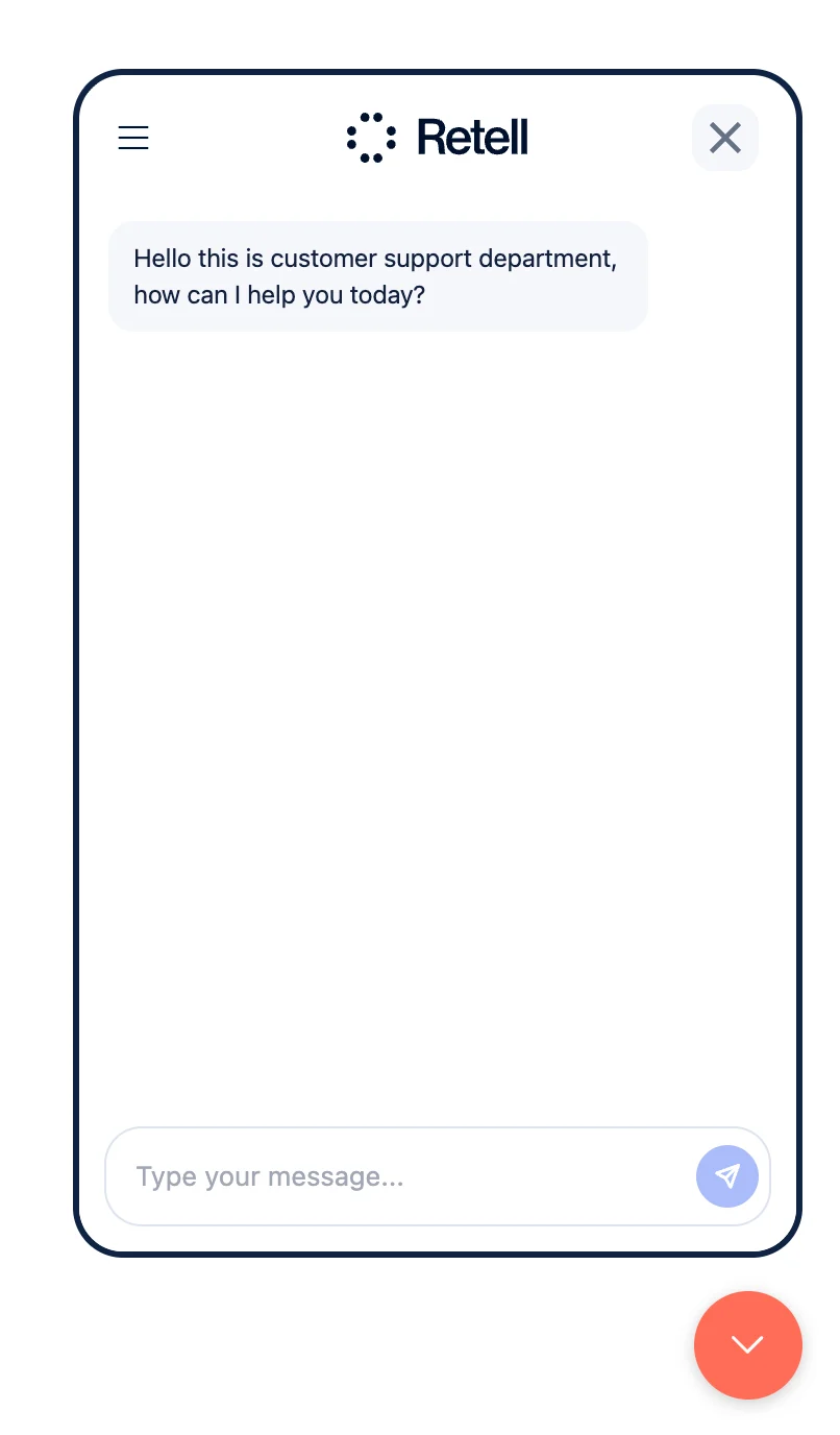 Retell Website Widget