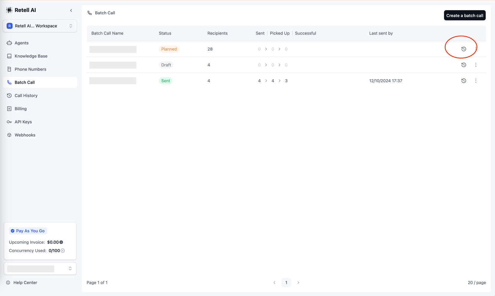 Batch Calling Create Batch calls - Retell AI