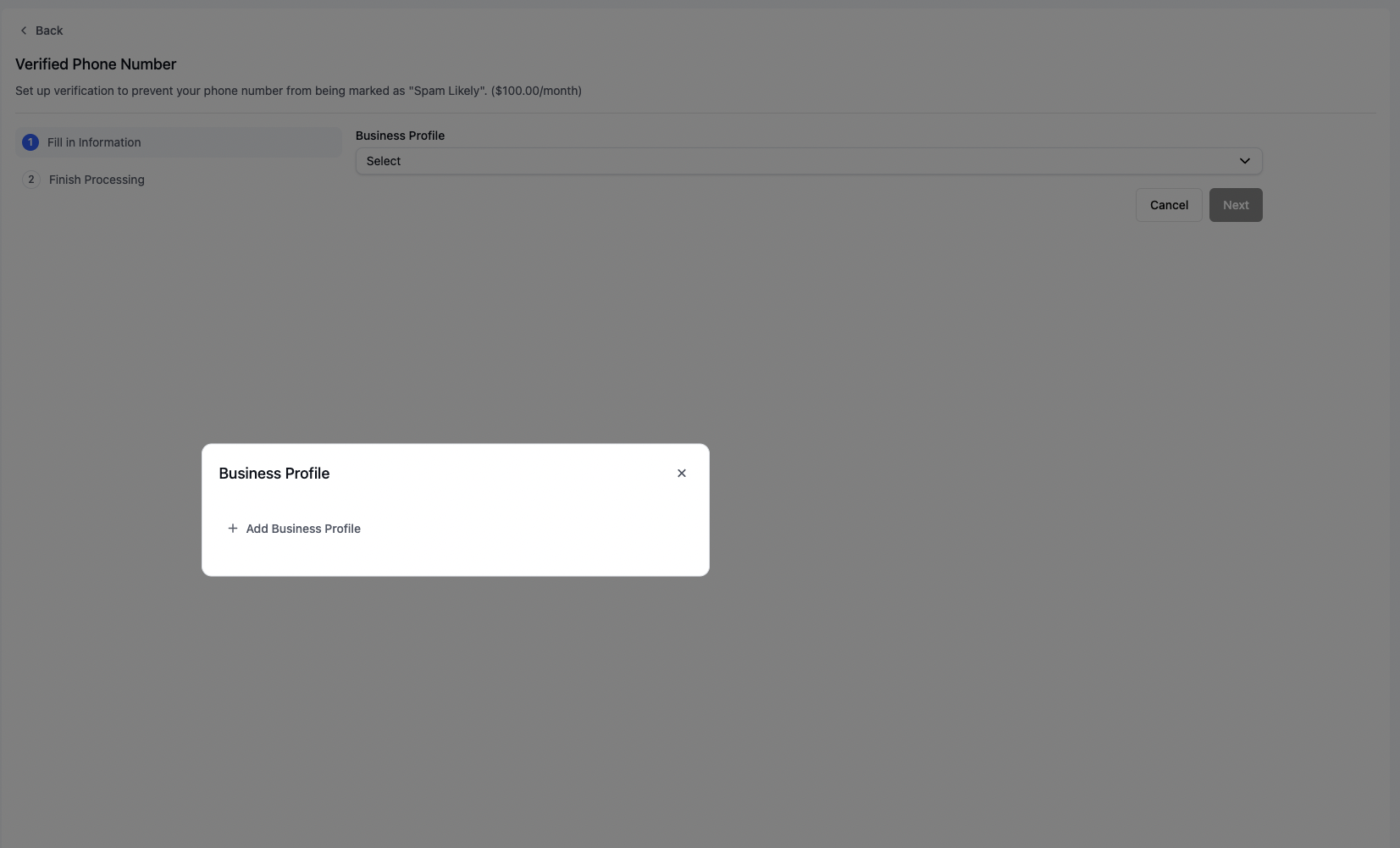 Business Profile Form Part 1