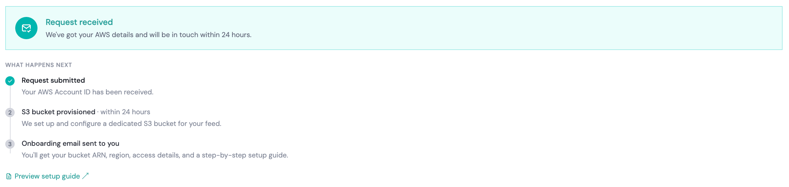 Setting up your AWS S3 integration in RevenueBase.