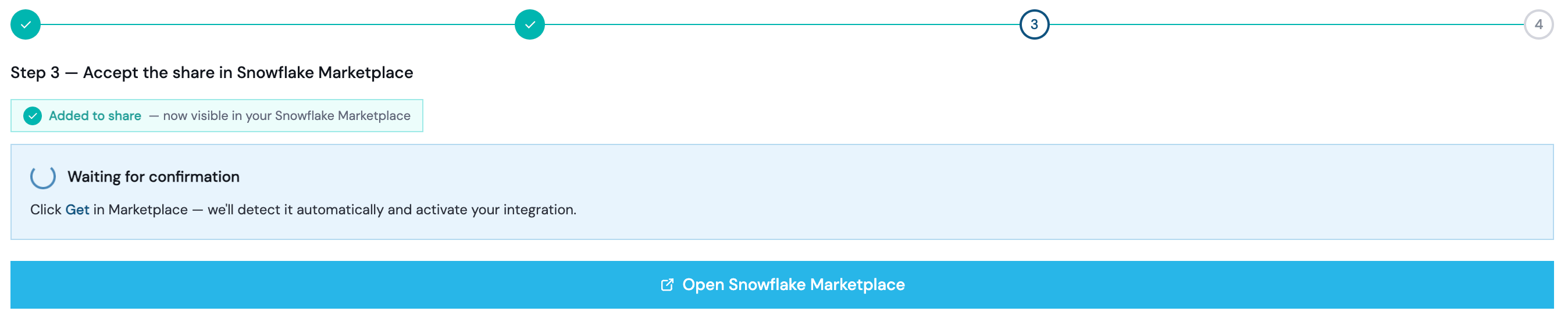 Setting up your Snowflake integration in RevenueBase.