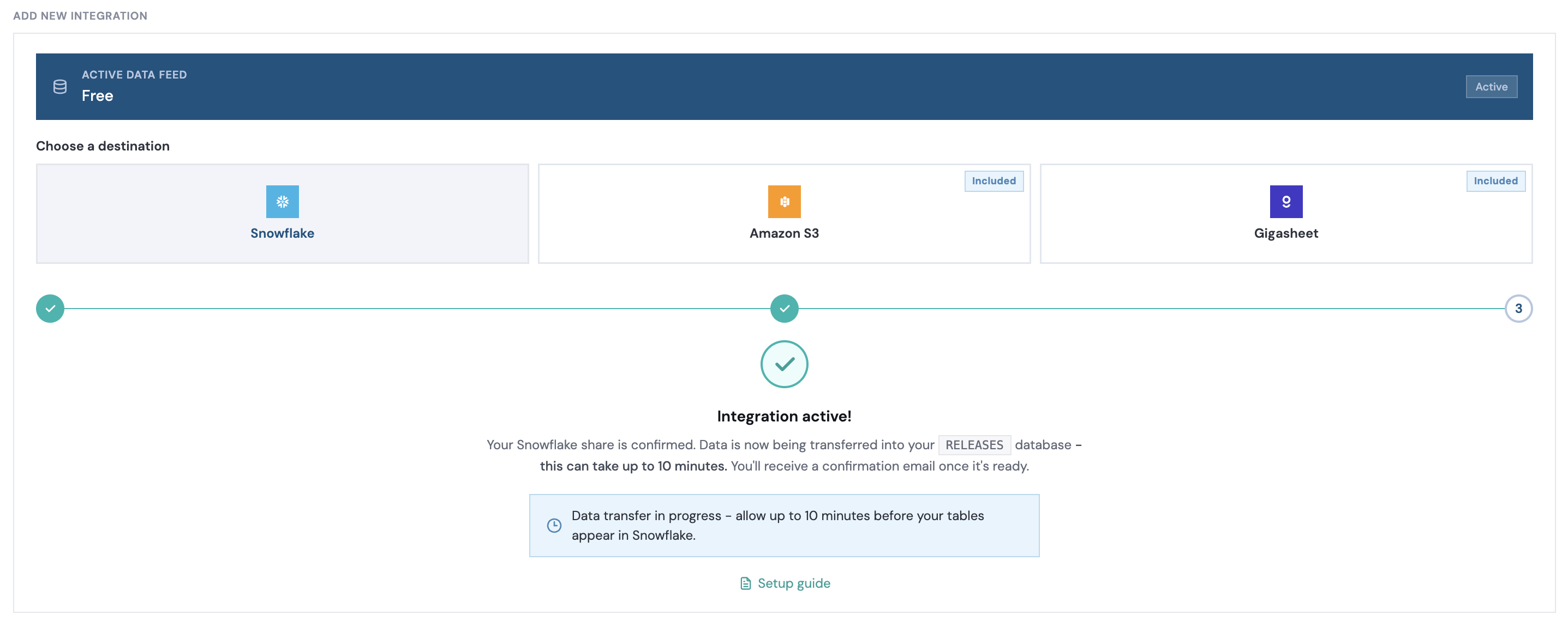 Setting up your Snowflake integration in RevenueBase.