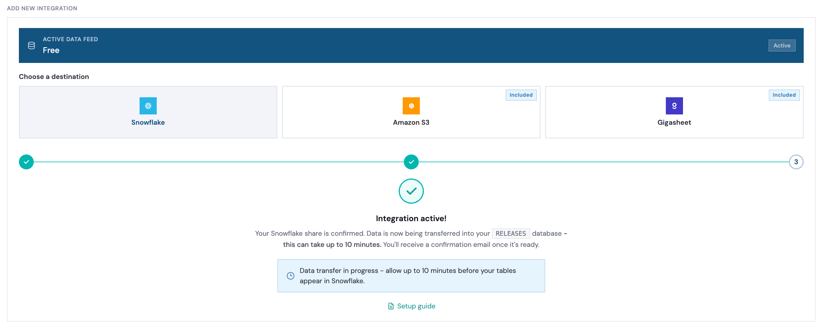 Setting up your Snowflake integration in RevenueBase.