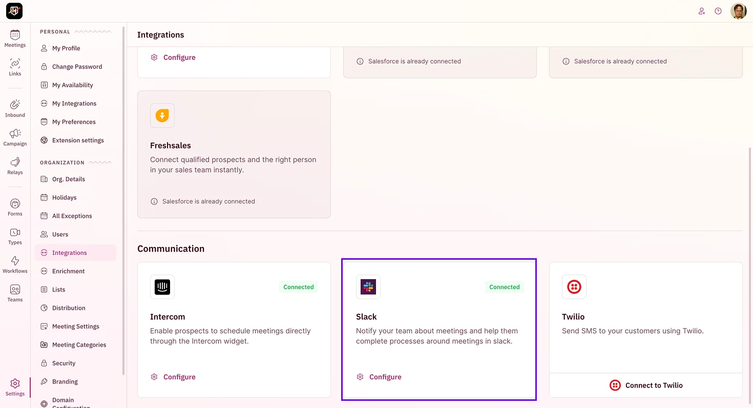 Slack Card
