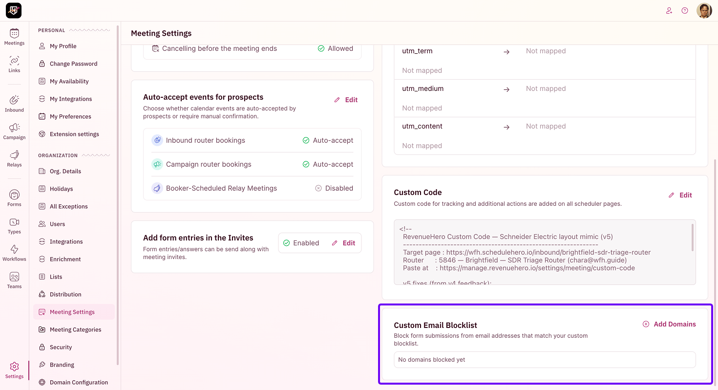 Email Blocklist
