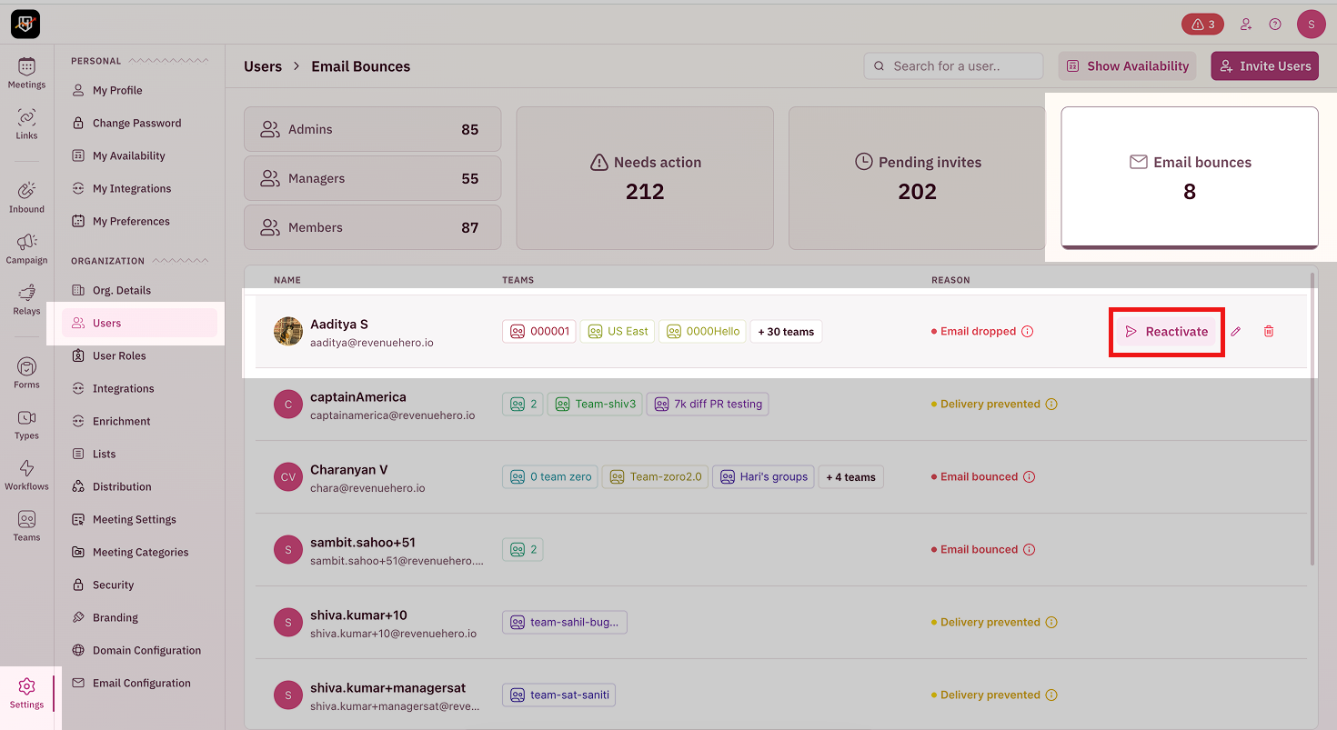 Reactivate User Inbox