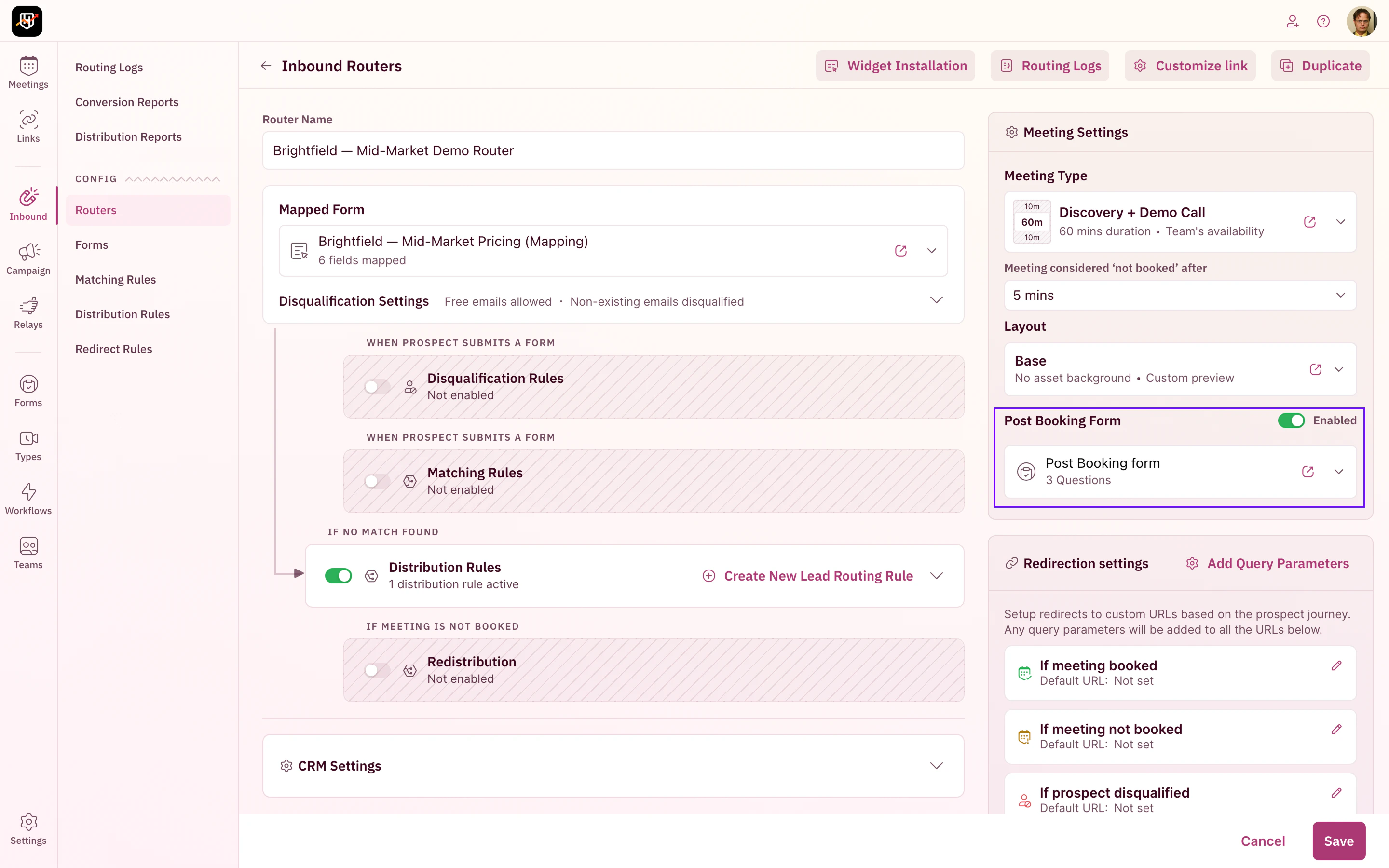 Enable Post Booking Form