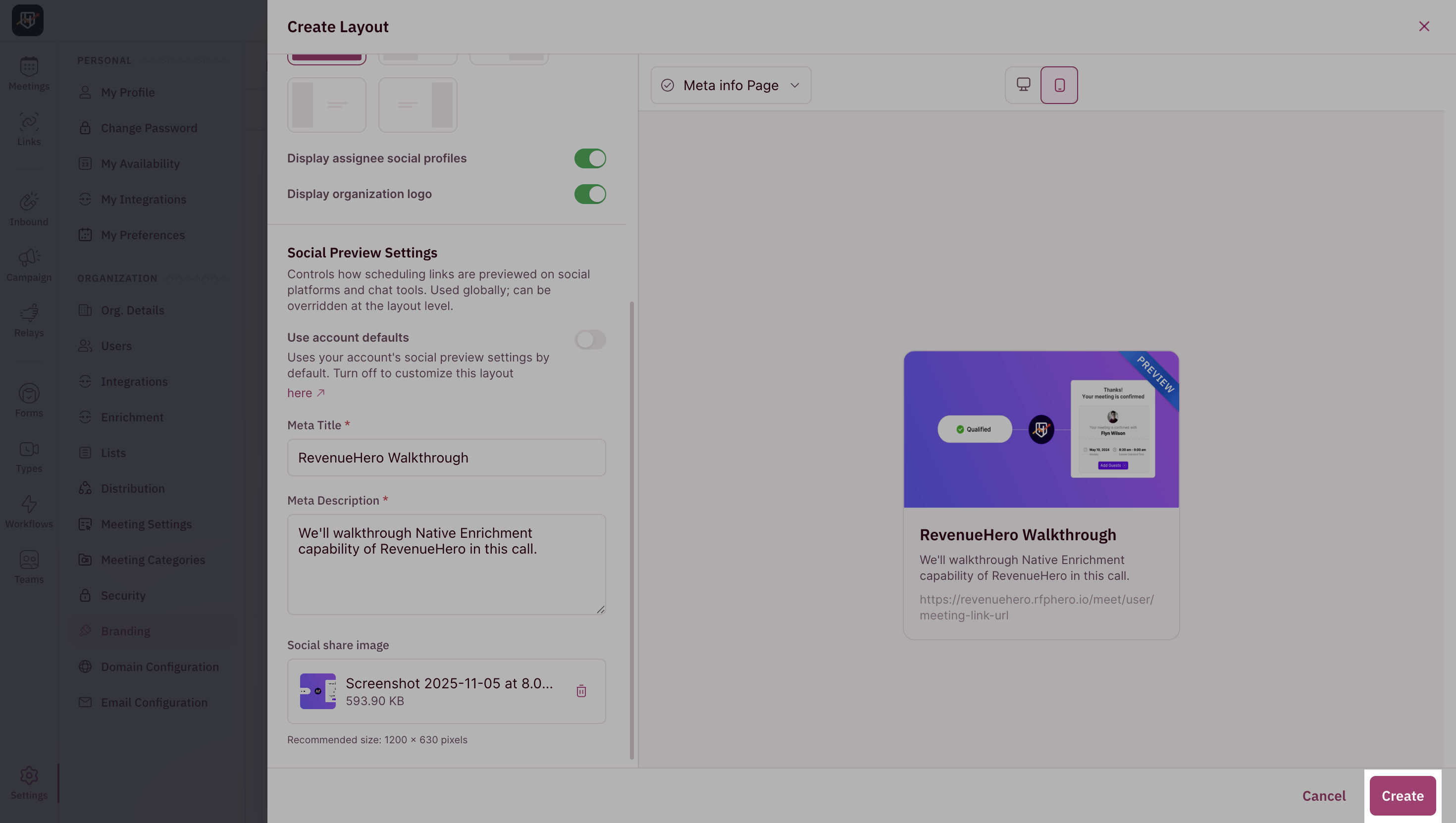 Save your custom layout