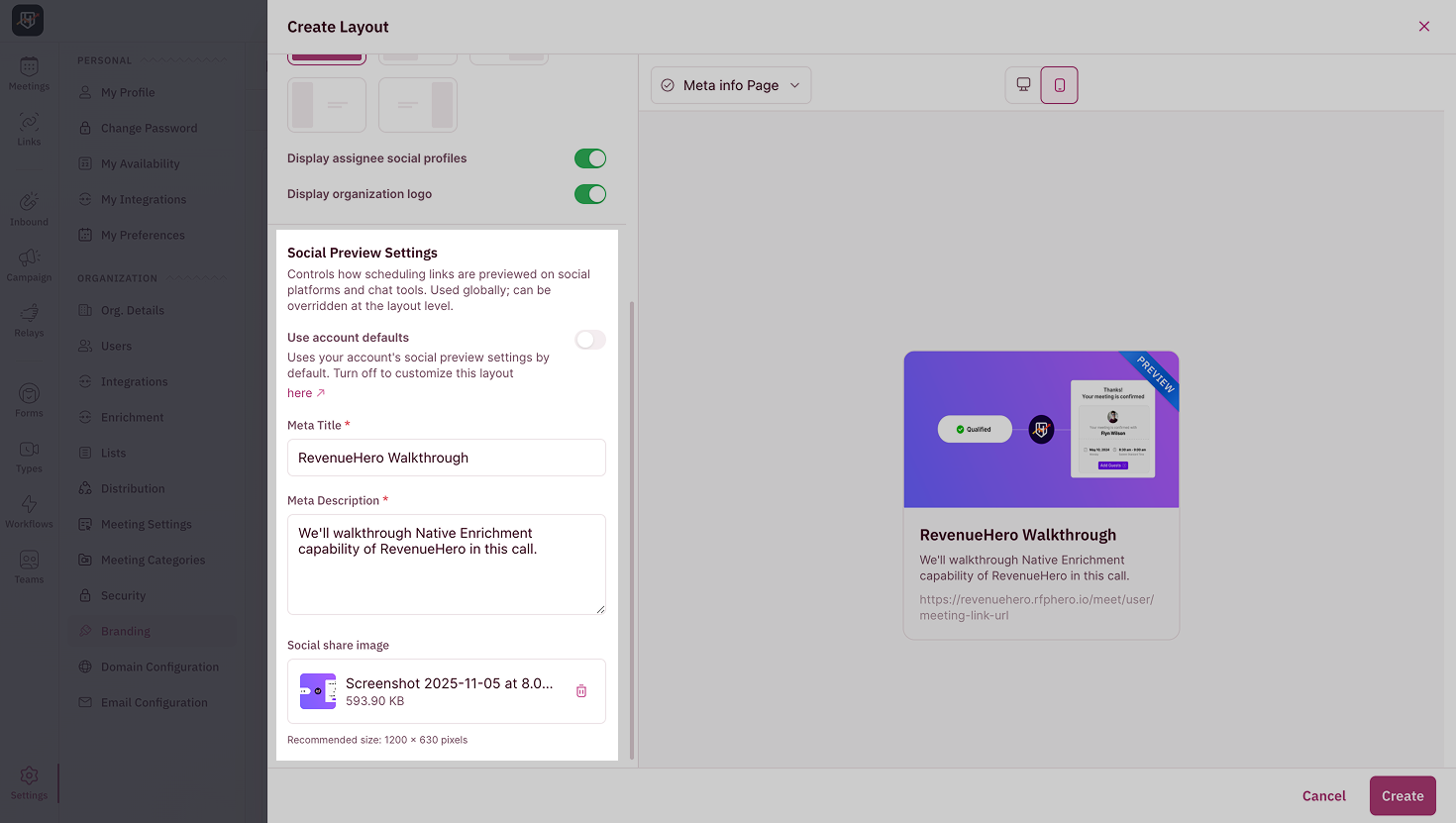 Social Preview customization
