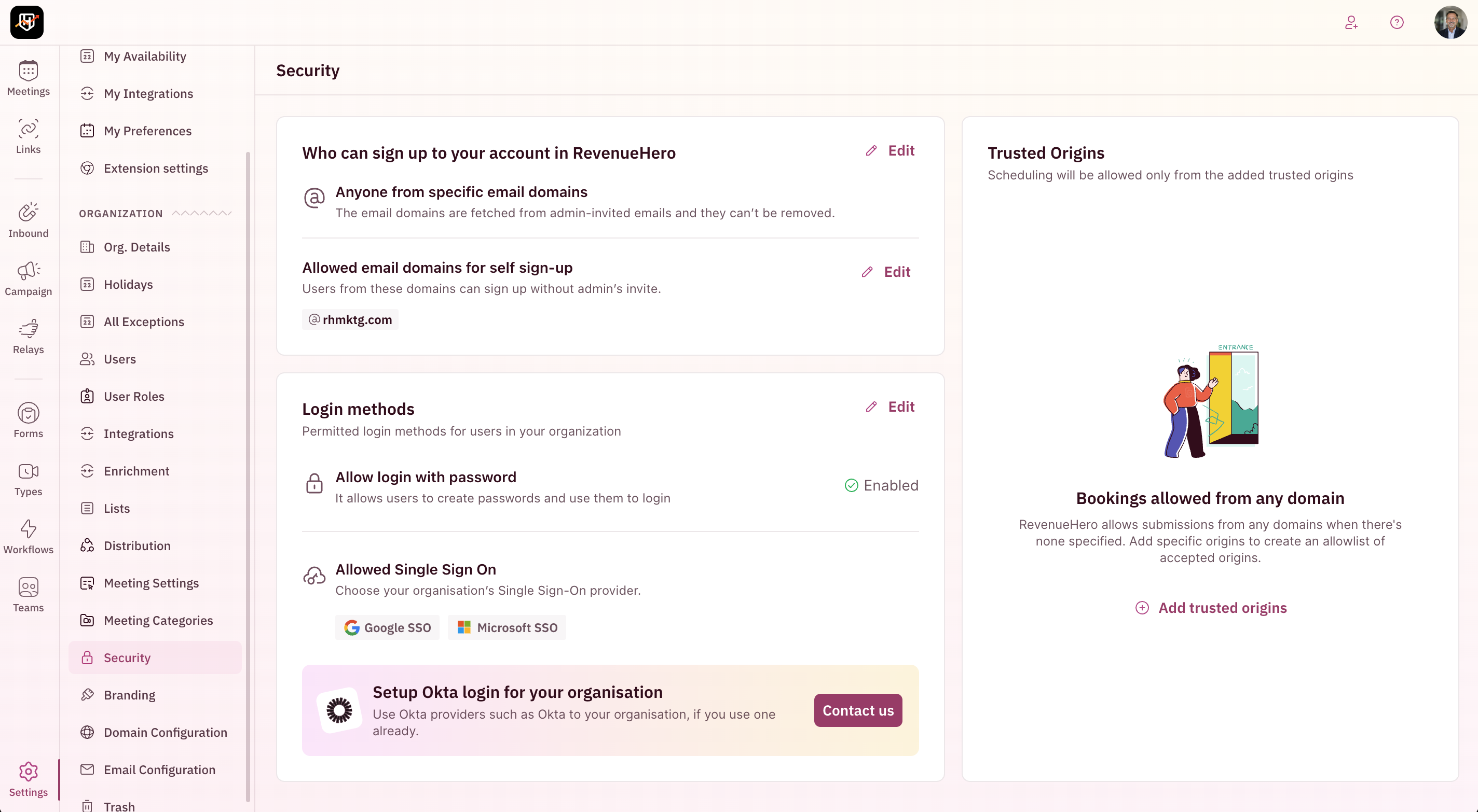 Security Settings
