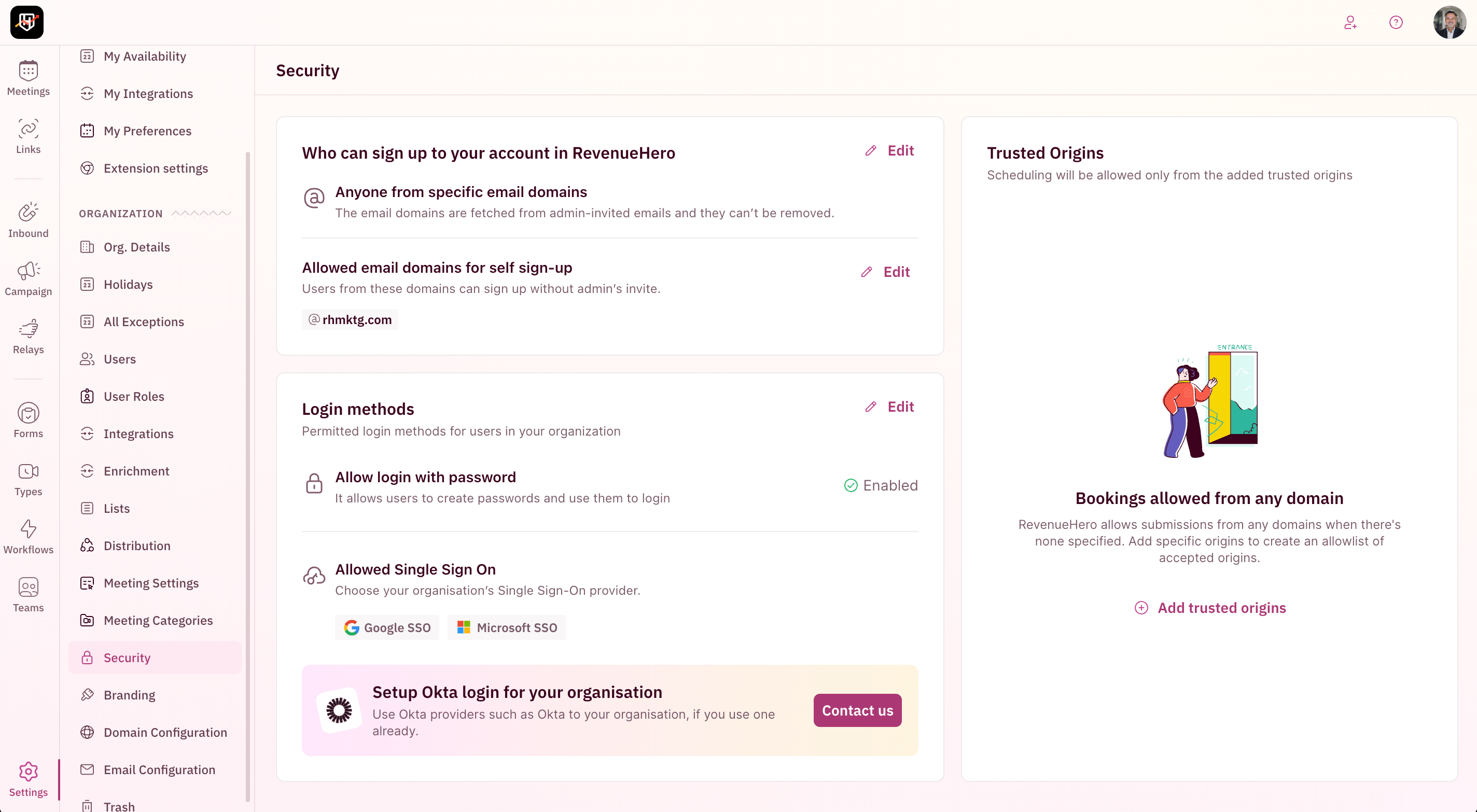 Security Settings