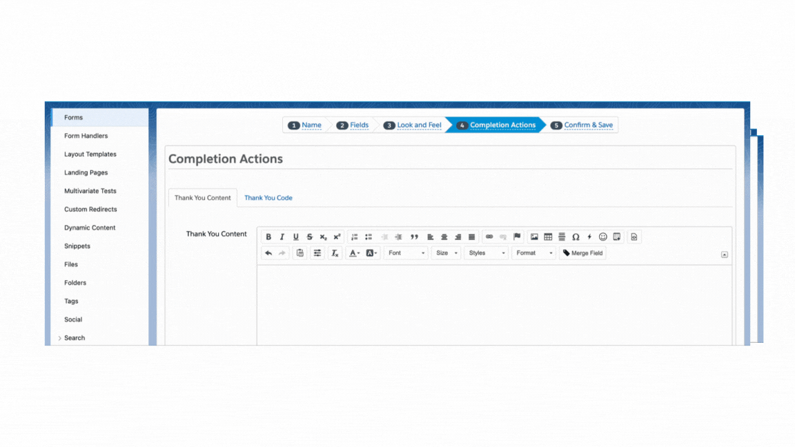 Look and Feel page - RH script