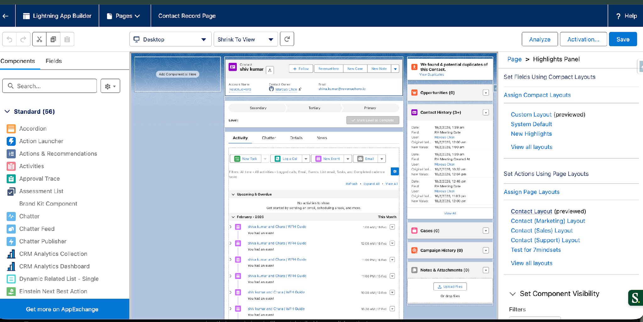 Setup Lightning Page To Use Page Layouts