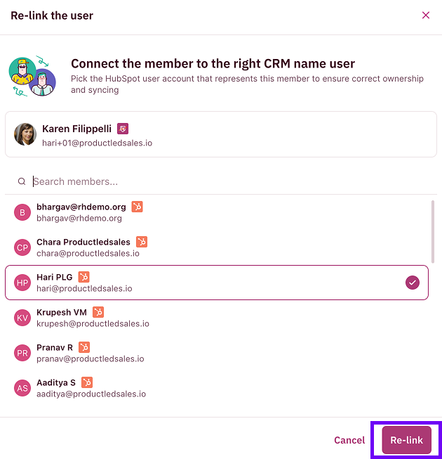 Relink Crm User