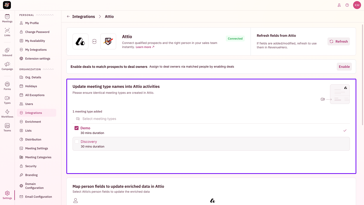Update Meeting Types In Attio