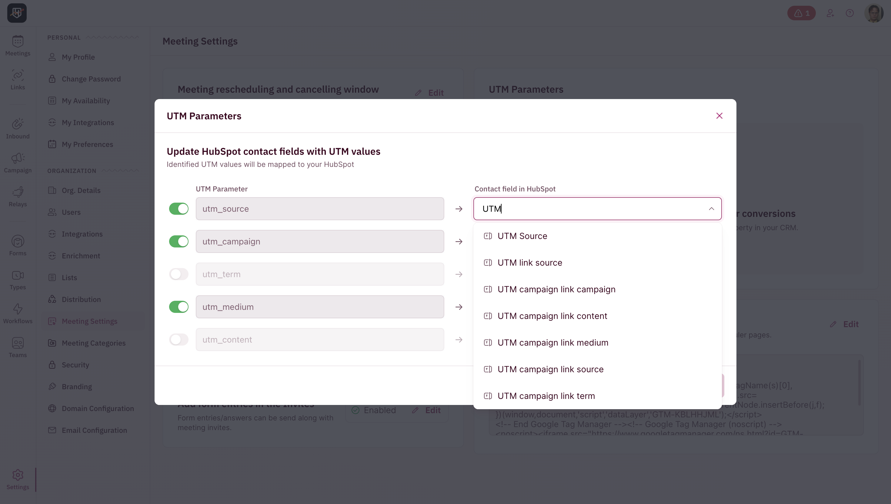Select the exact contact field under which the parameter should be saved