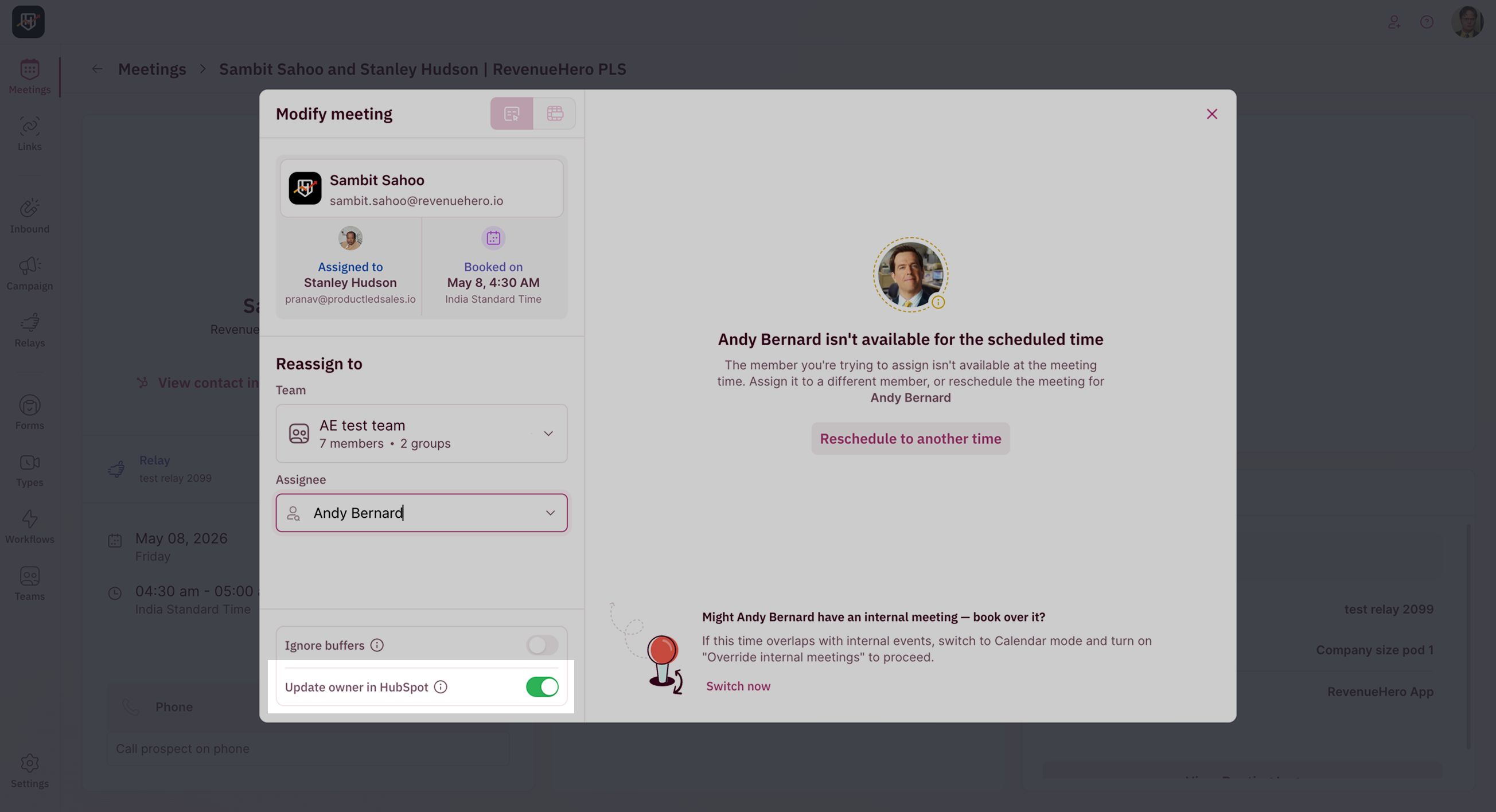 Update Reassigned Owner In Hubspot