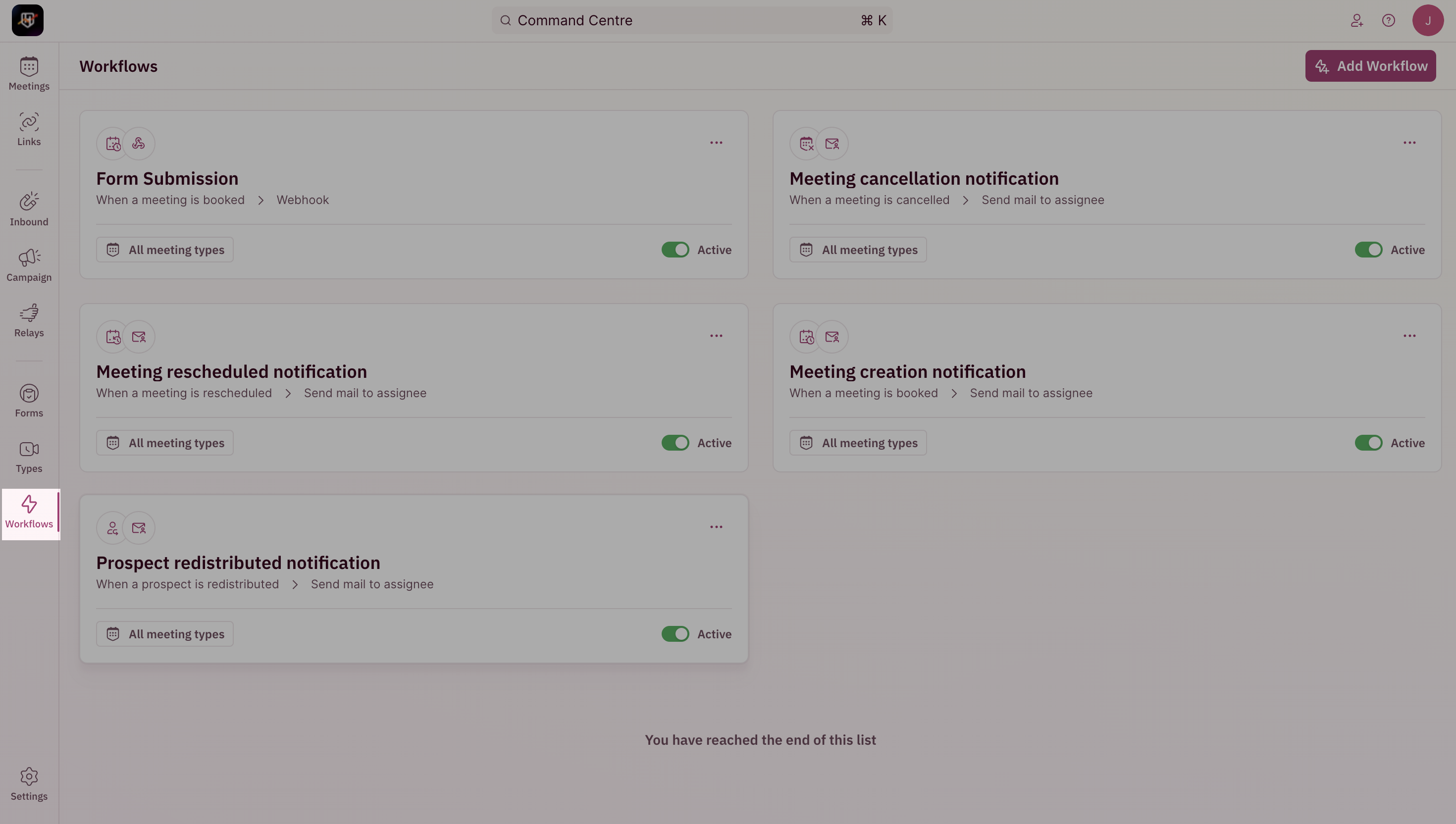 Navigate to workflow