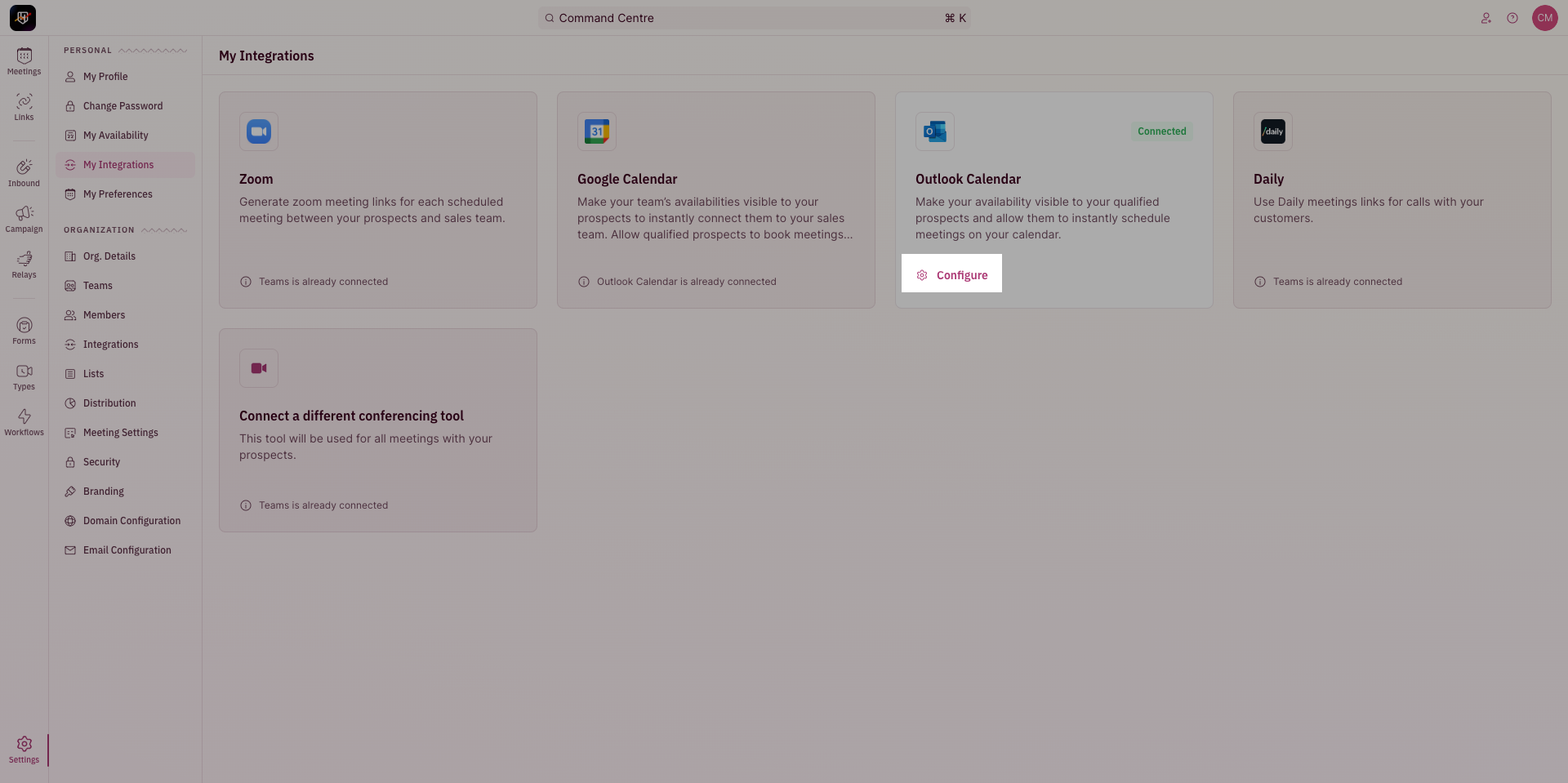 MS Teams configure