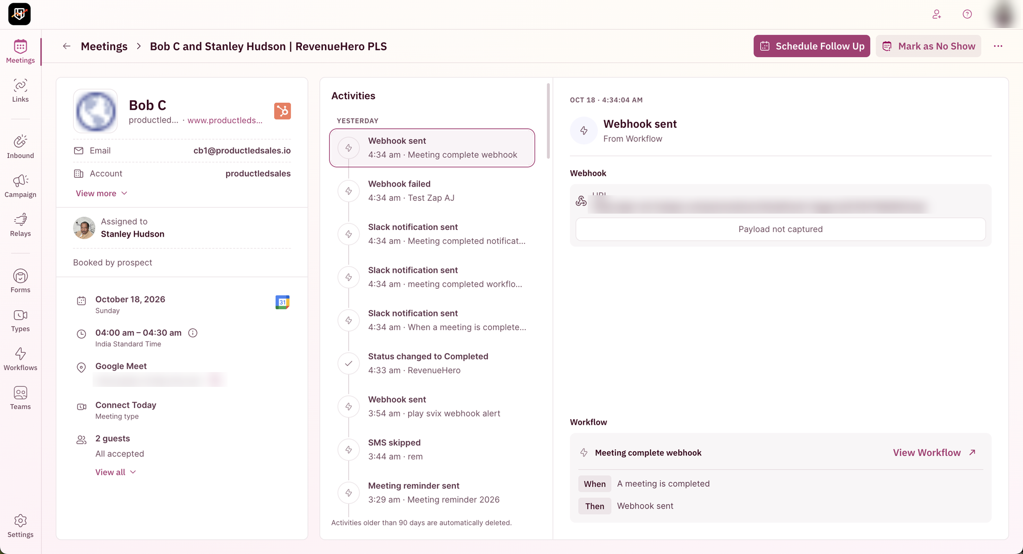 Workflow Logs 01 Meeting Activities