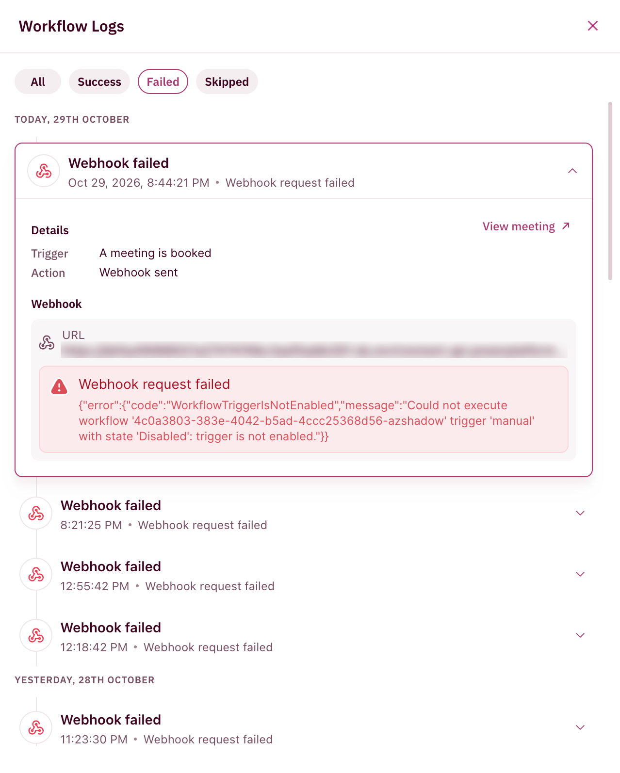 Workflow Logs 04 Failed Detail Workflow Logs 04 Failed Detail