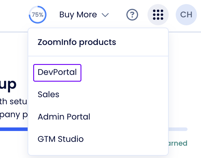 Zoom Info Dev Portal
