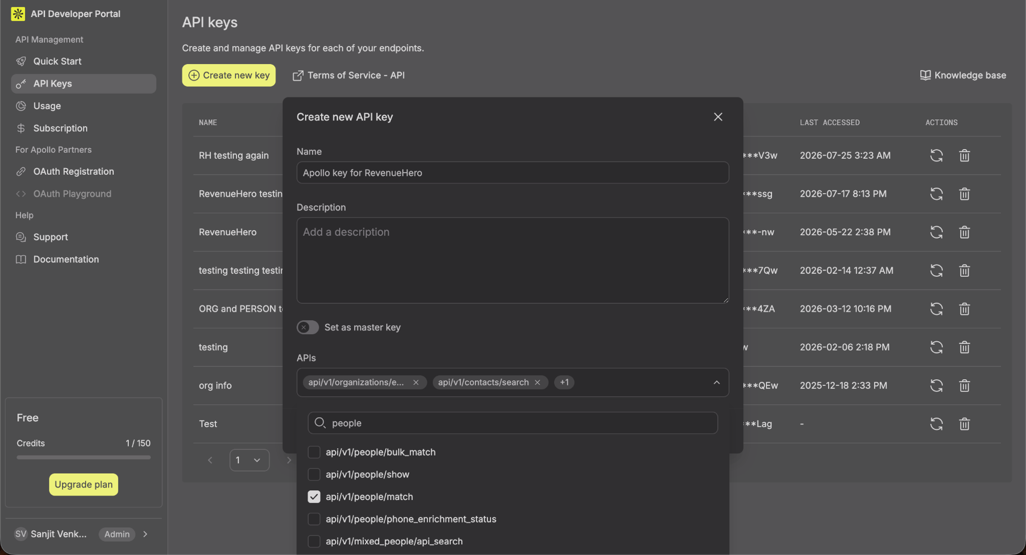 Apollo Api Key Scopes 1